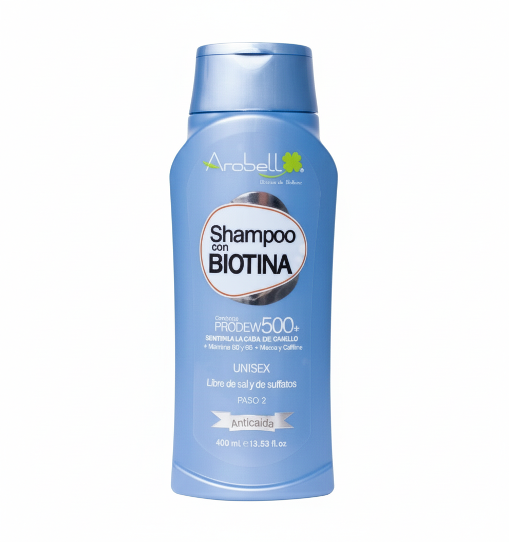 Arobell Shampoo Biotina 400ml frasco profesional Panamá