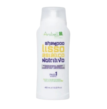 Arobell Shampoo Liso Asiático 400ml frasco profesional Panamá