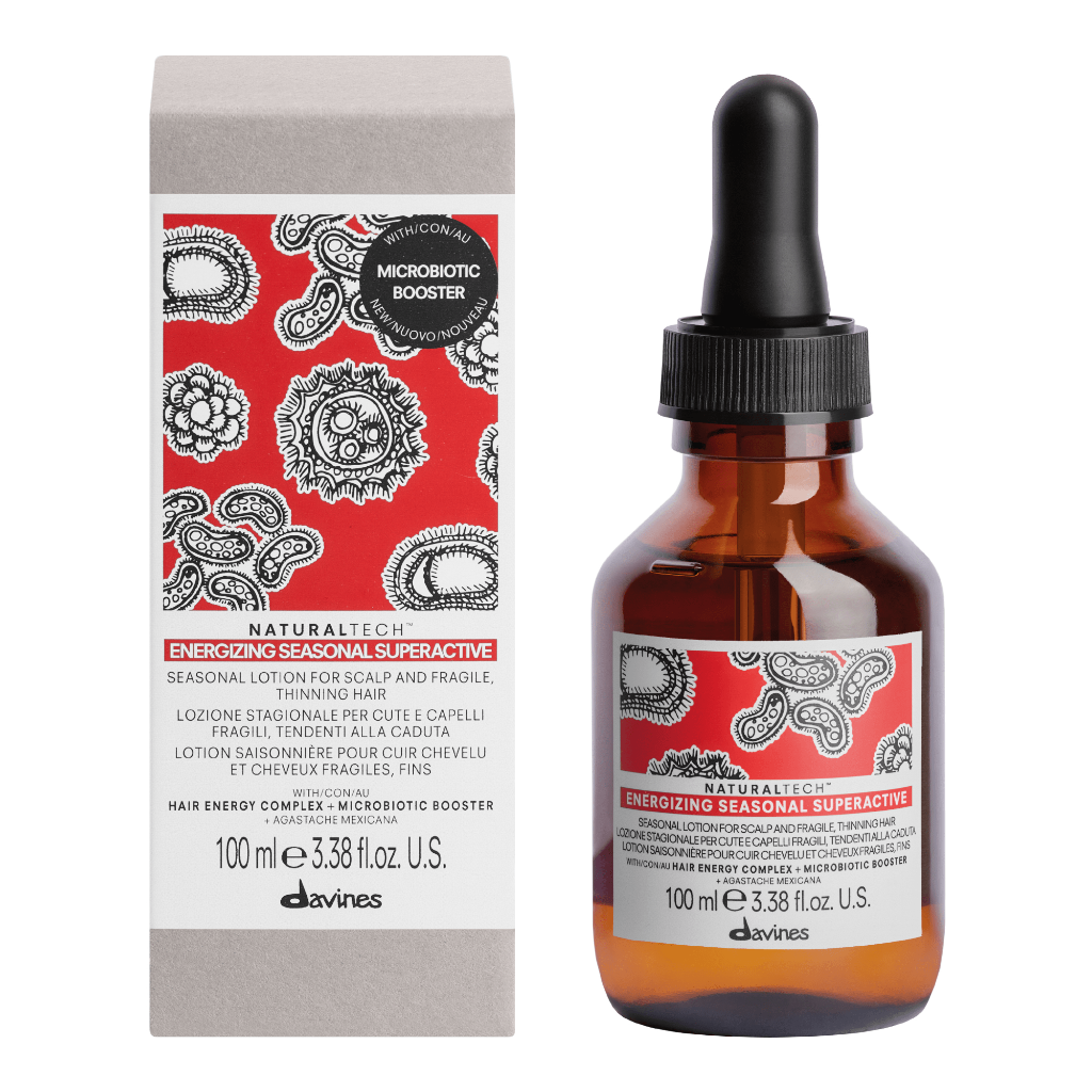 Davines Naturaltech Energizing Seasonal Superactive loción anticaída para cabello frágil, botella de 100ml