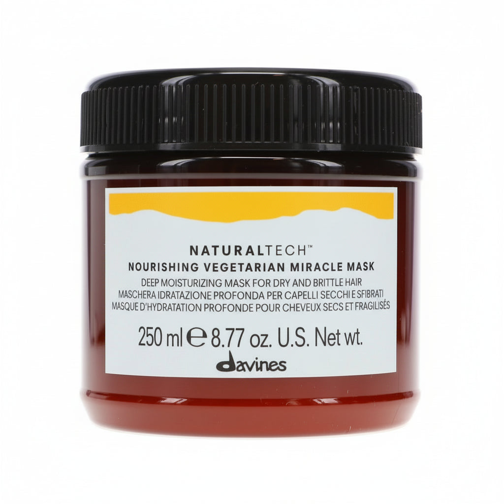 Davines Nourishing Vegetarian Miracle Mask 250ml mascarilla nutritiva Panamá Davines NaturalTech Nourishing Vegetarian Miracle Mask Mascarilla reparadora para cabello seco y dañado Panamá.