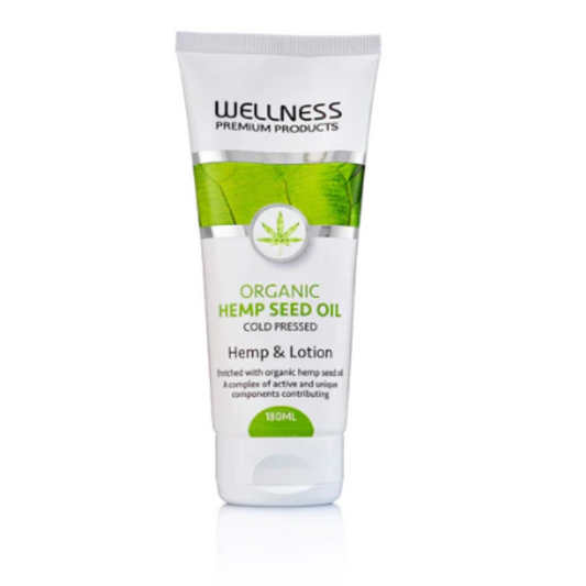 WELLNESS ORGANIC HEMP SEED OIL BODY LOTION 180ML