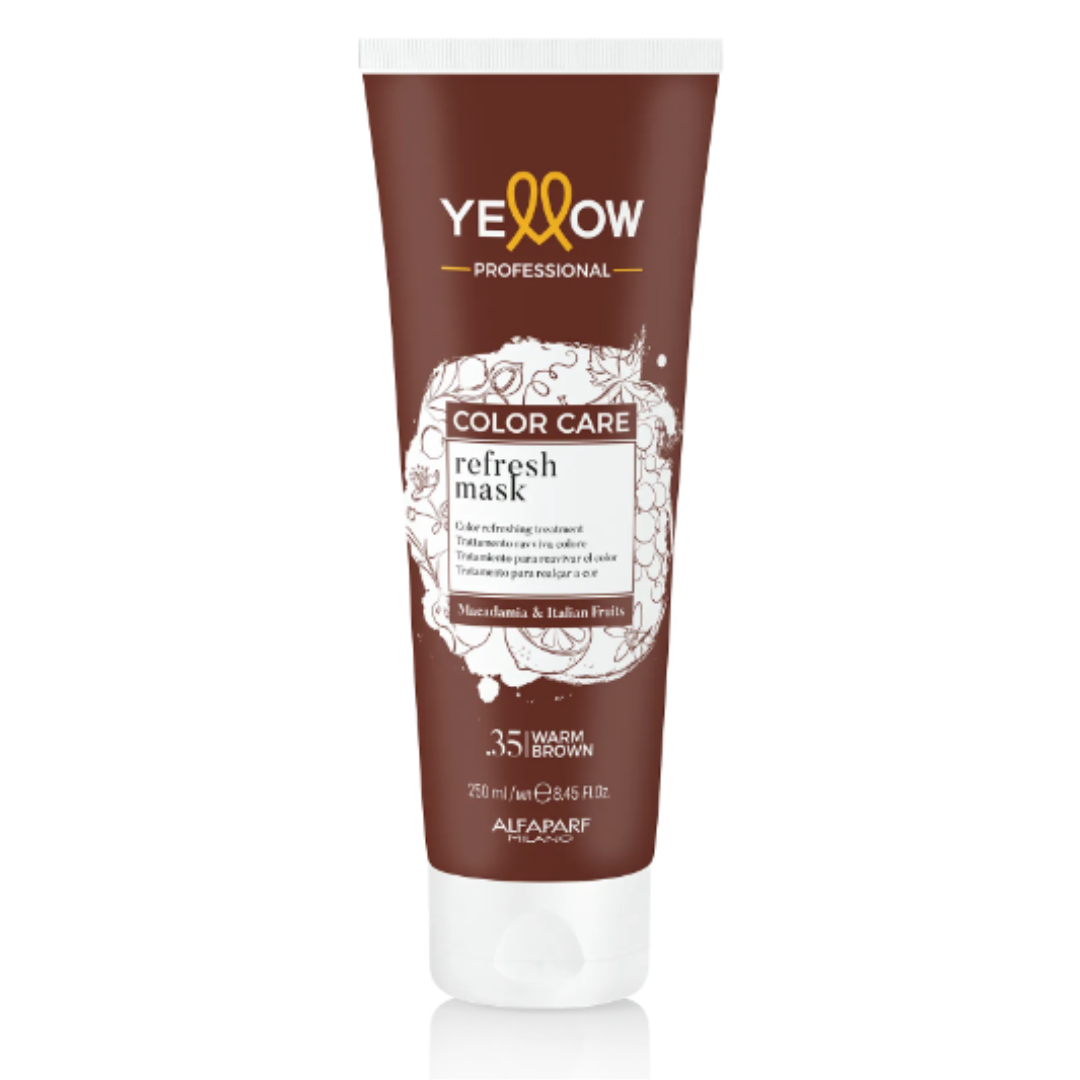 ALFAPARF YELLOW COLOR CARE REFRESH MASK WARM BROWN 250ML