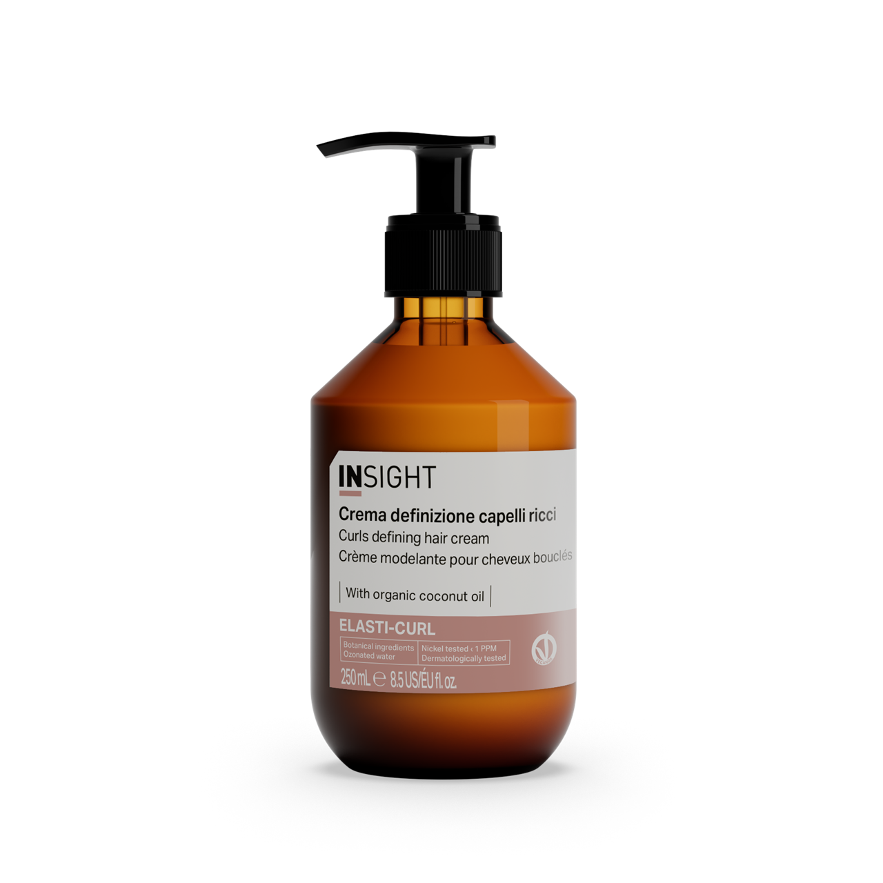 Envase oficial de Insight Elasti-Curl Textured Hair Mask de 250ml para cabello rizado en Majo Belleza Panamá.