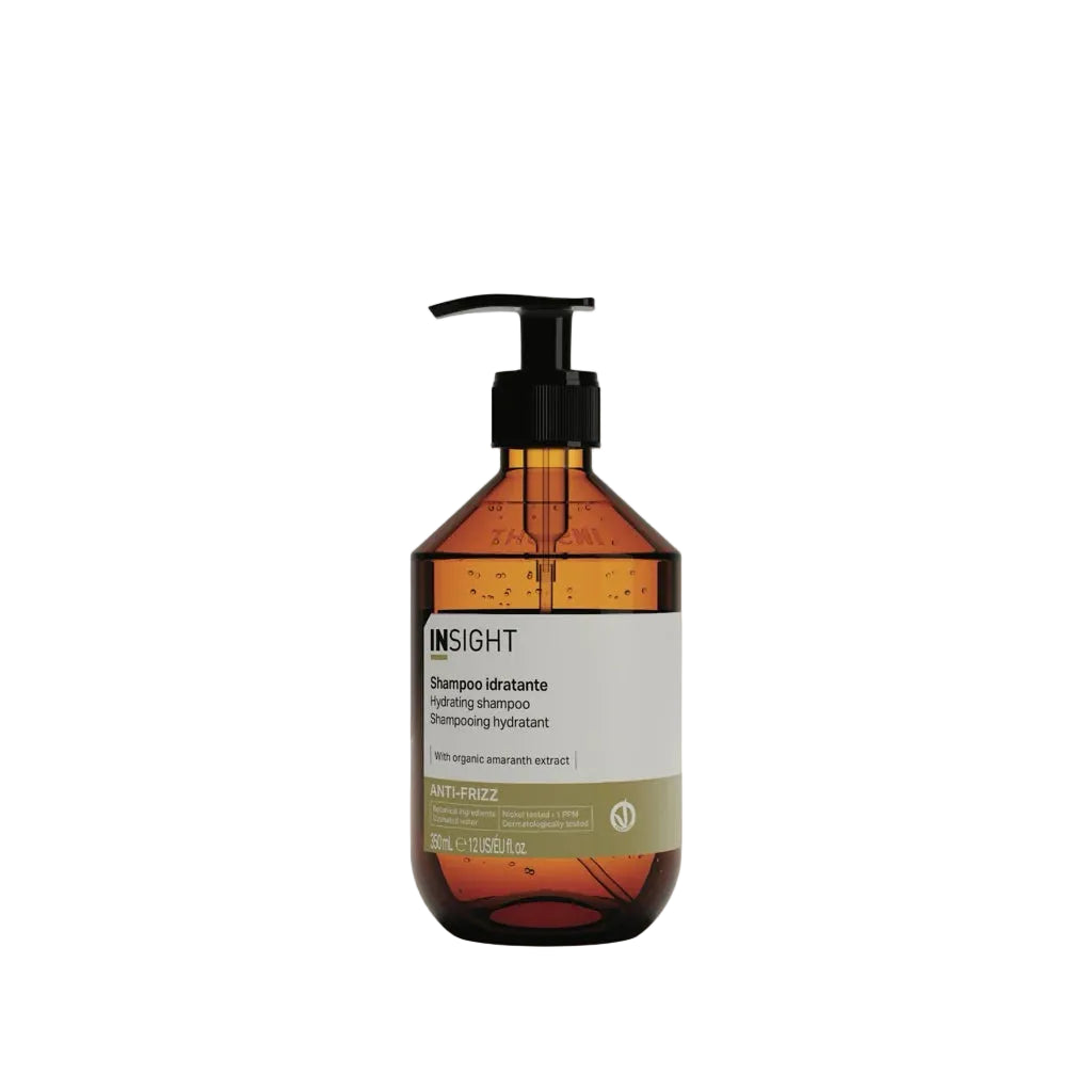 Shampoo orgánico hidratante Insight Anti Frizz Shampoo de 350ml para el control del encrespamiento en Majo Belleza Panamá.