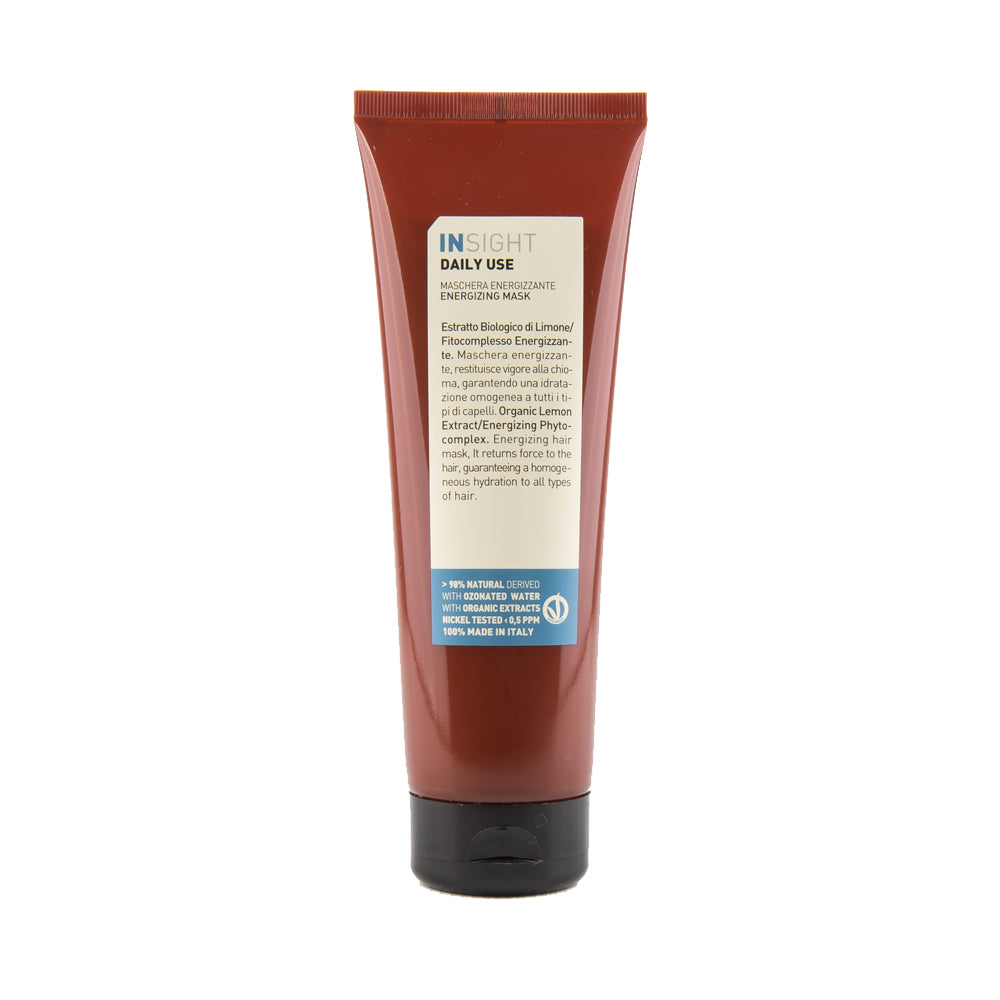 Mascarilla orgánica Insight Daily Use Energizing Mask de 250ml para control de frizz en Majo Belleza Panamá.