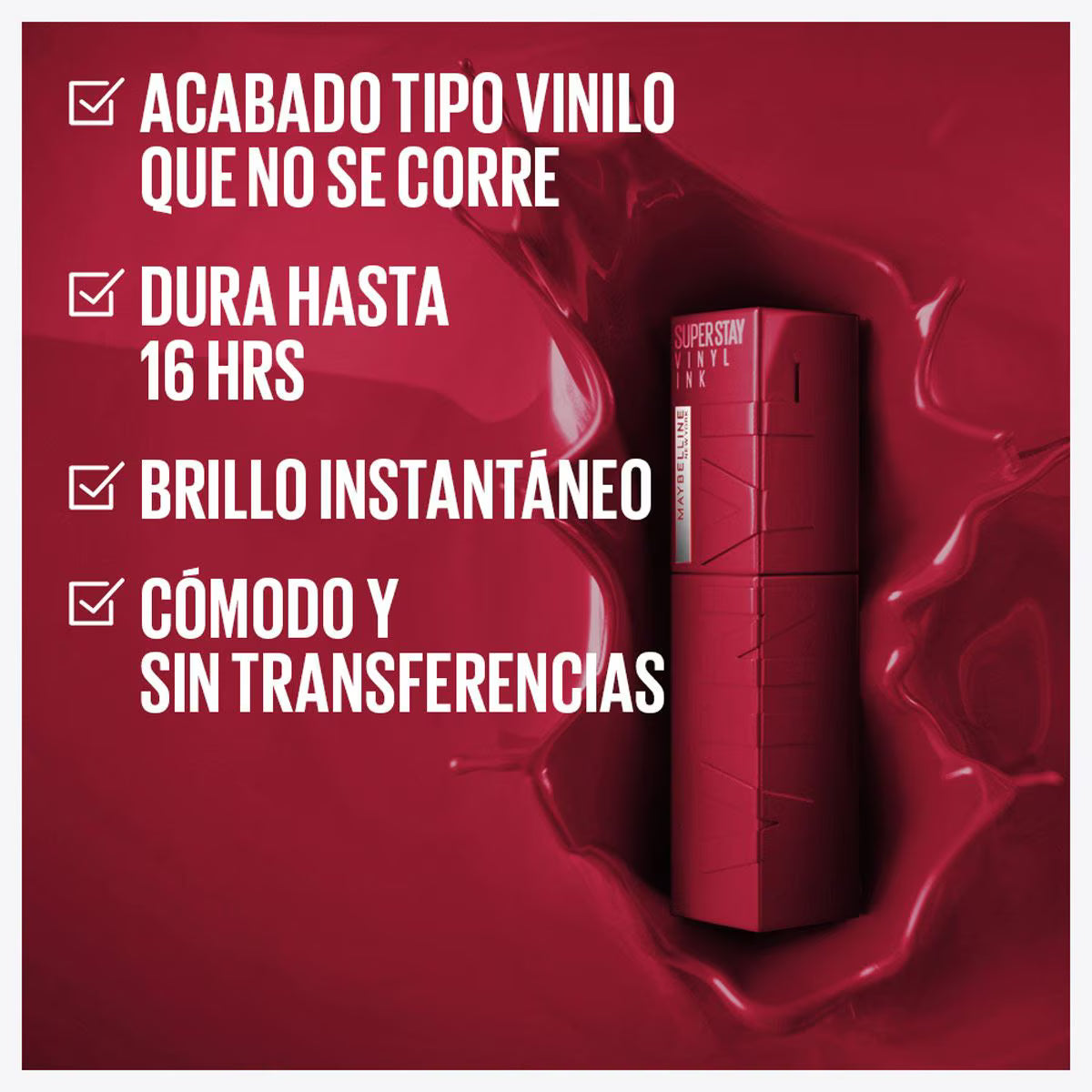 Labial Liquido Maybelline Super stay Vinyl Ink 55 Royal Panamá