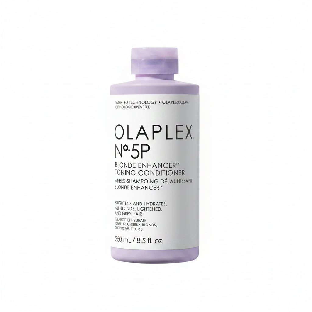 Acondicionador morado Olaplex Nº.5P Blonde Enhancer Toning Conditioner para cabellos rubios y grises.