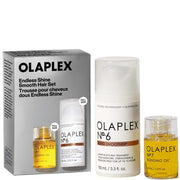 Caja de regalo del kit Olaplex Endless Shine Smooth Hair Set que contiene los productos Nº.6 y Nº.7 a tamaño completo.