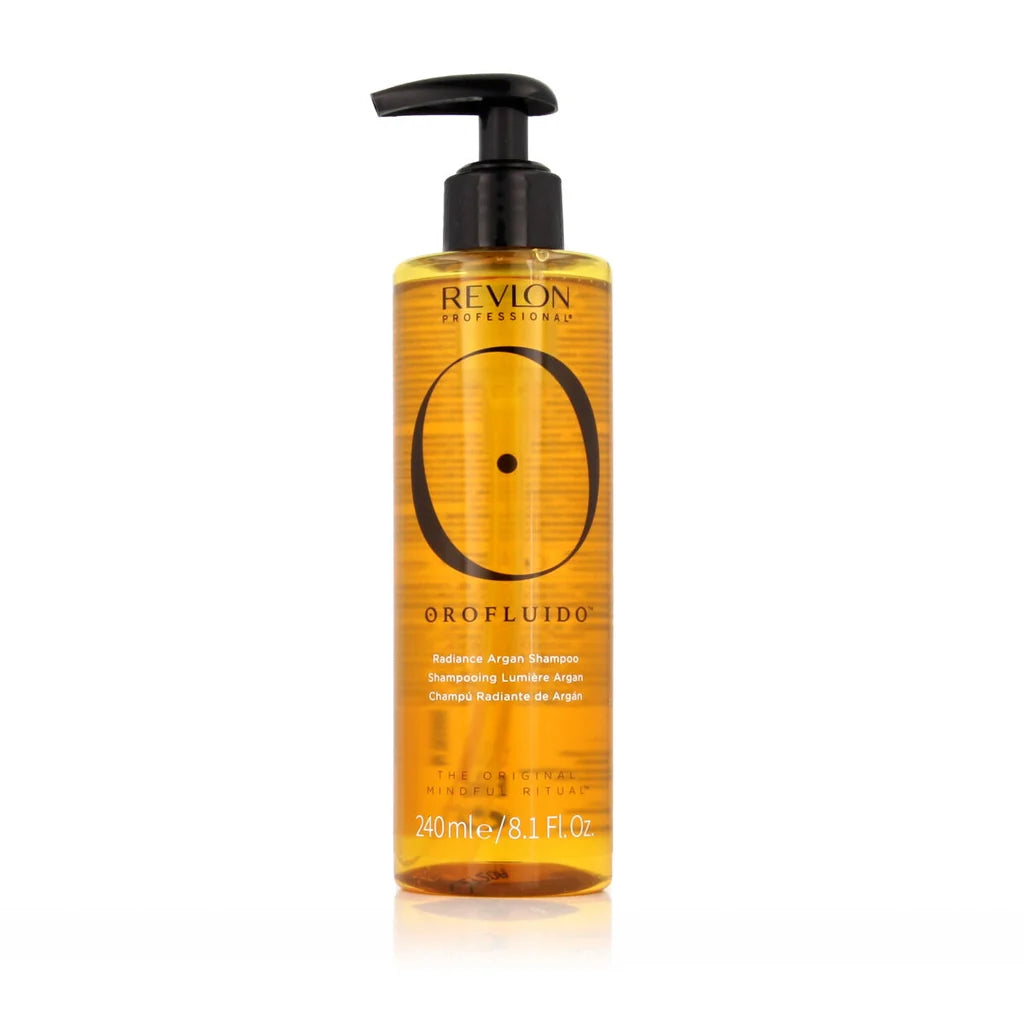 Shampoo Revlon Orofluido Argan de 240ml con dispensador en Majo Belleza Panamá