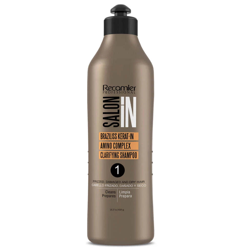 Salon In Braziliss Keratin Clarifying Shampoo 1000ml Recamier Professional Panamá