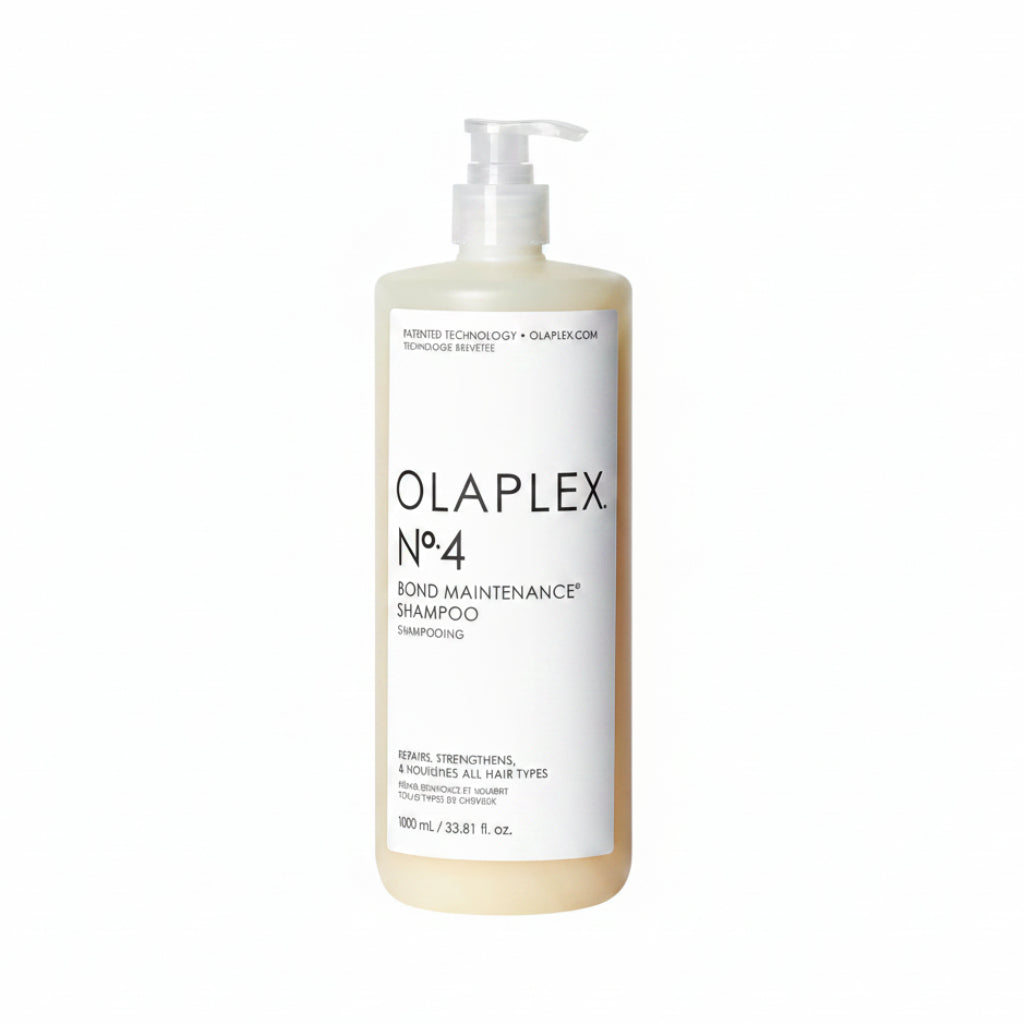 Frasco grande de shampoo Olaplex Nº.4 de 1000ml disponible en Majo Belleza Panamá