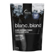 Mezcla homogénea del decolorante profesional TRUSS Blanc Blond en un tazón de salón listo para su aplicación.
