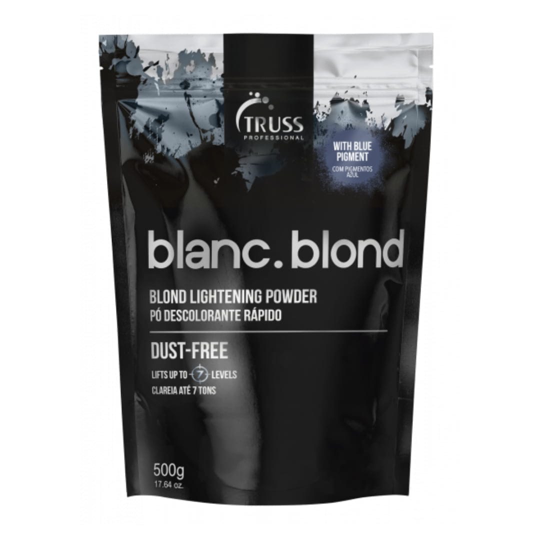 Mezcla homogénea del decolorante profesional TRUSS Blanc Blond en un tazón de salón listo para su aplicación.