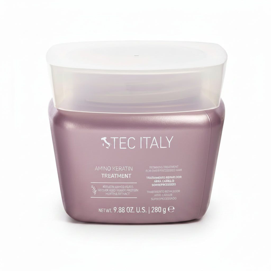 Tratamiento reconstructor Tec Italy Amino Keratin Treatment de 280g para cabello dañado en Majo Belleza Panamá.