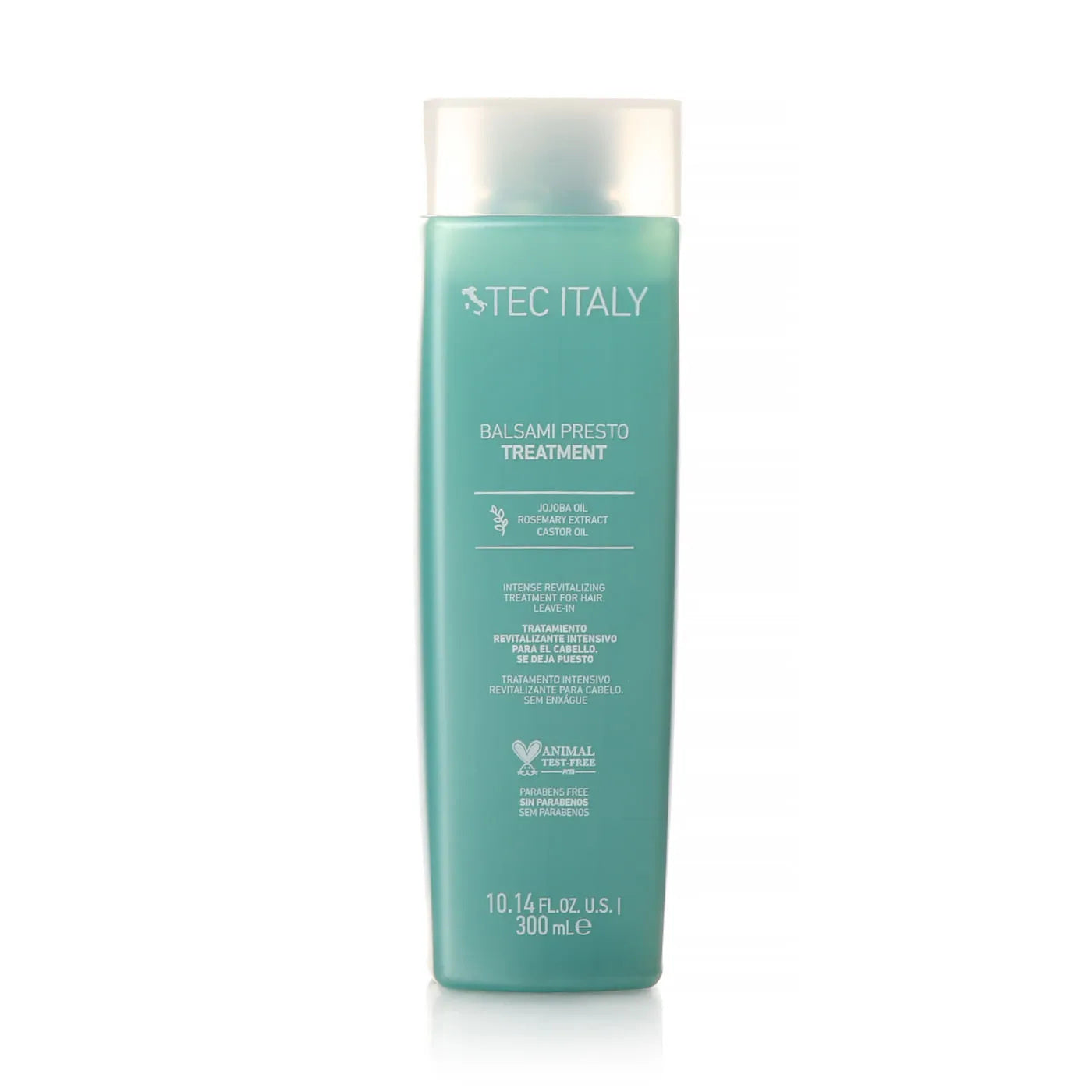Tratamiento revitalizante sin enjuague Tec Italy Balsami Presto de 300ml para control de frizz en Majo Belleza Panamá.