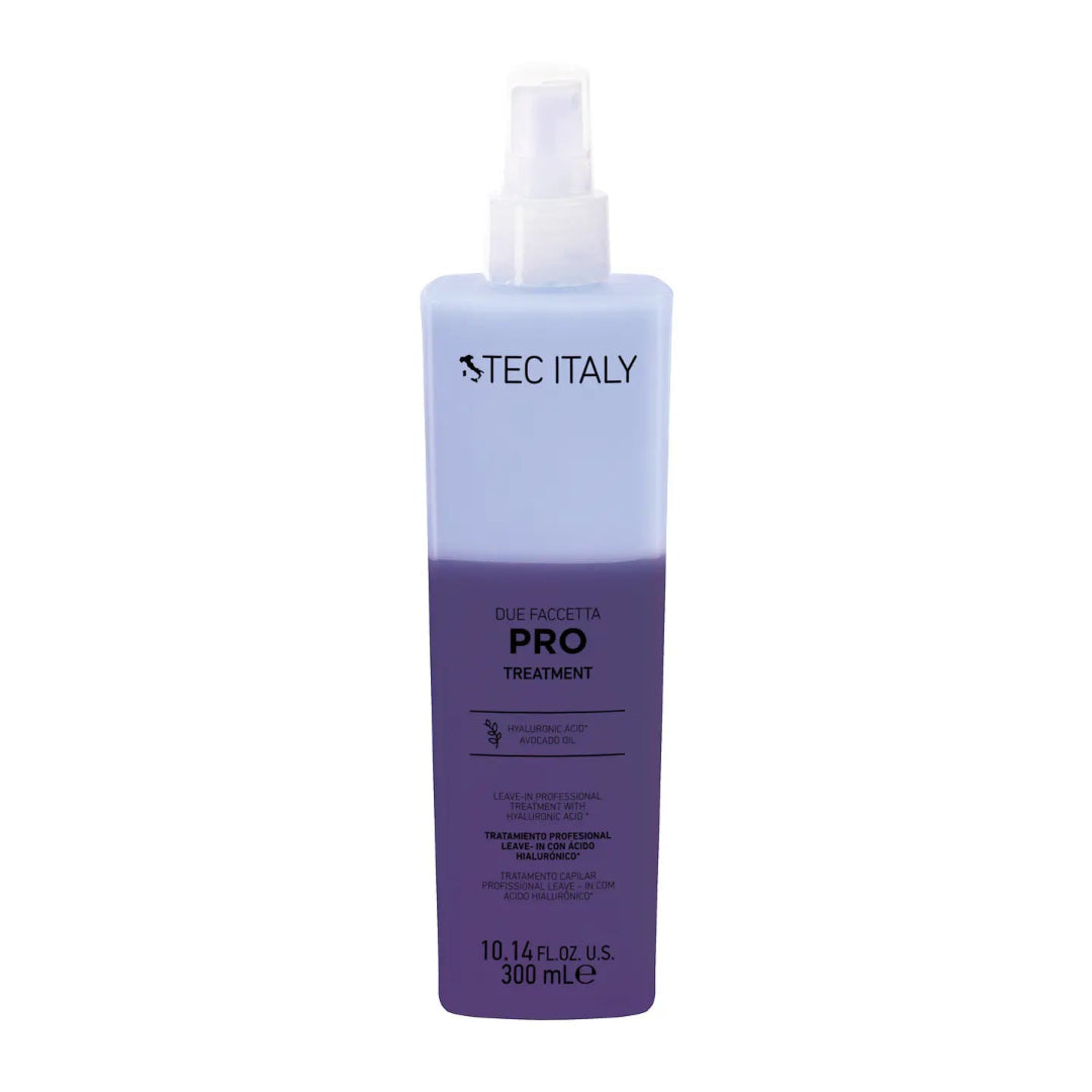 Tratamiento bifásico reconstructor Tec Italy Due Faccetta Pro de 300ml para control de frizz en Majo Belleza Panamá.