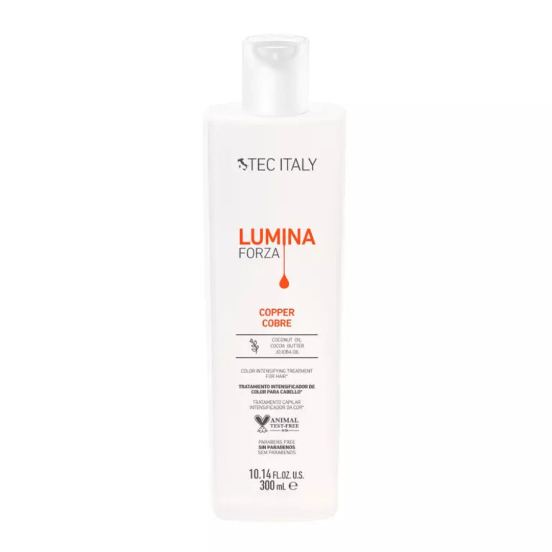 Tratamiento intensificador de color Tec Italy Lumina Forza Cobrizo de 300ml en Majo Belleza Panamá.
