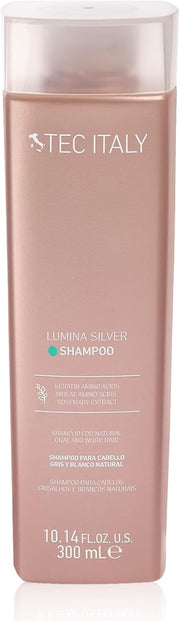 Tec Italy Lumina Silver Shampoo 300ml cabello gris plata profesional Panamá 
