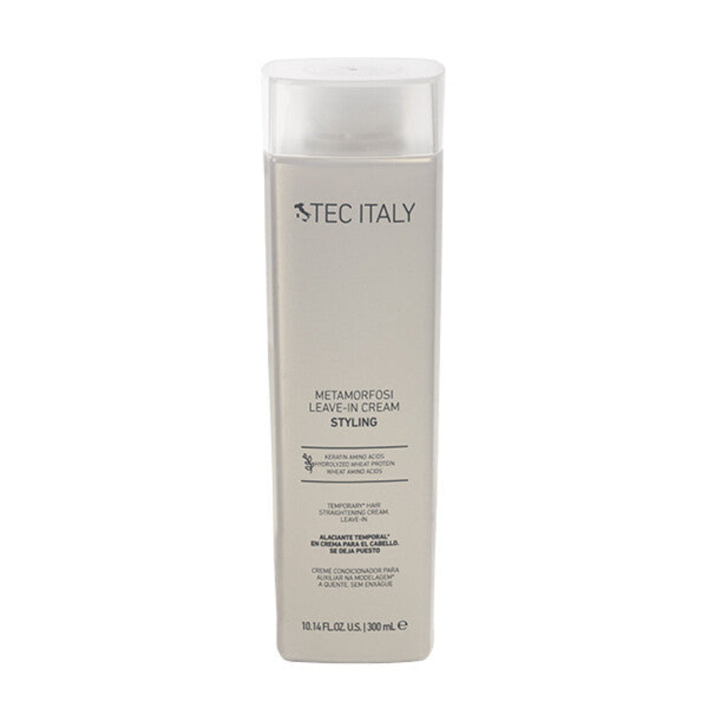 Crema alisadora temporal Tec Italy Metamorfosi de 300ml para control de frizz en Majo Belleza Panamá.