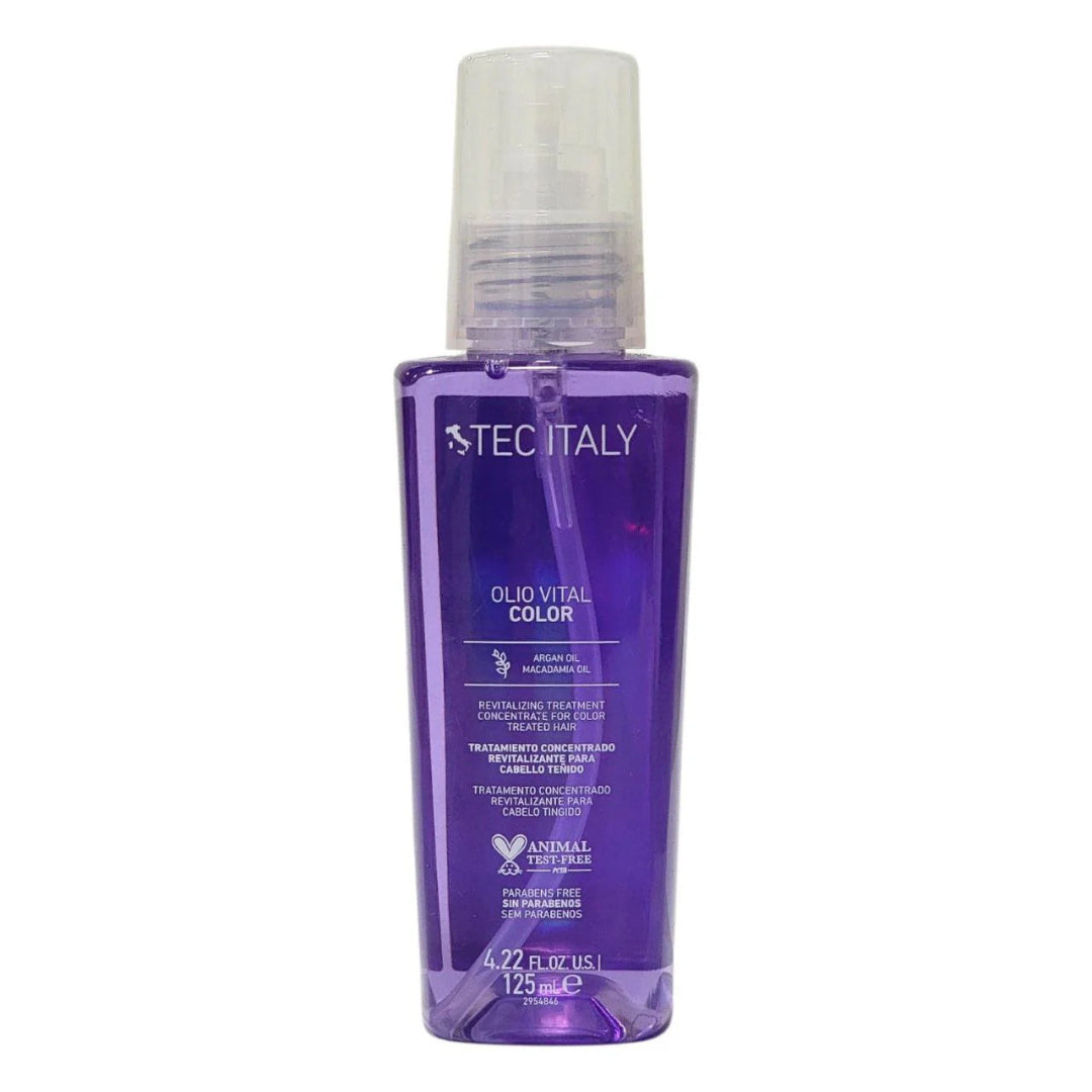 Aceite protector de color Tec Italy Olio Vital Color de 125ml para control de frizz en Majo Belleza Panamá.