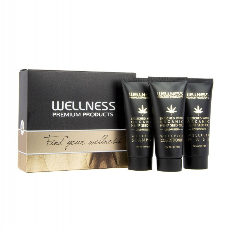 Wellness Set de Viaje Wellplex con cáñamo orgánico 3 piezas Panamá