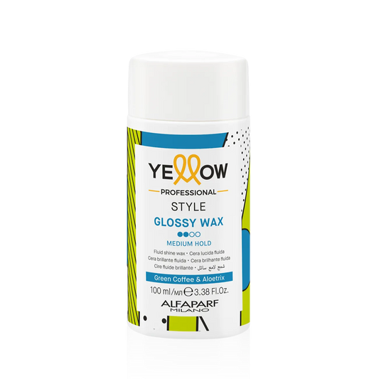Yellow Glossy Wax 100ml cera brillo definición cabello Panamá