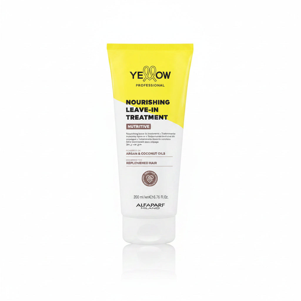 Tratamiento nutritivo sin enjuague Yellow Professional Nourishing Leave-in Treatment de 200ml para cabello seco y deshidratado en Panamá.
