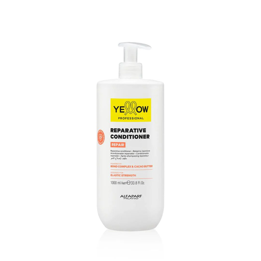Acondicionador reparador Yellow Professional Reparative Conditioner Repair en presentaciones de 1000ml para cabello dañado en Panamá.