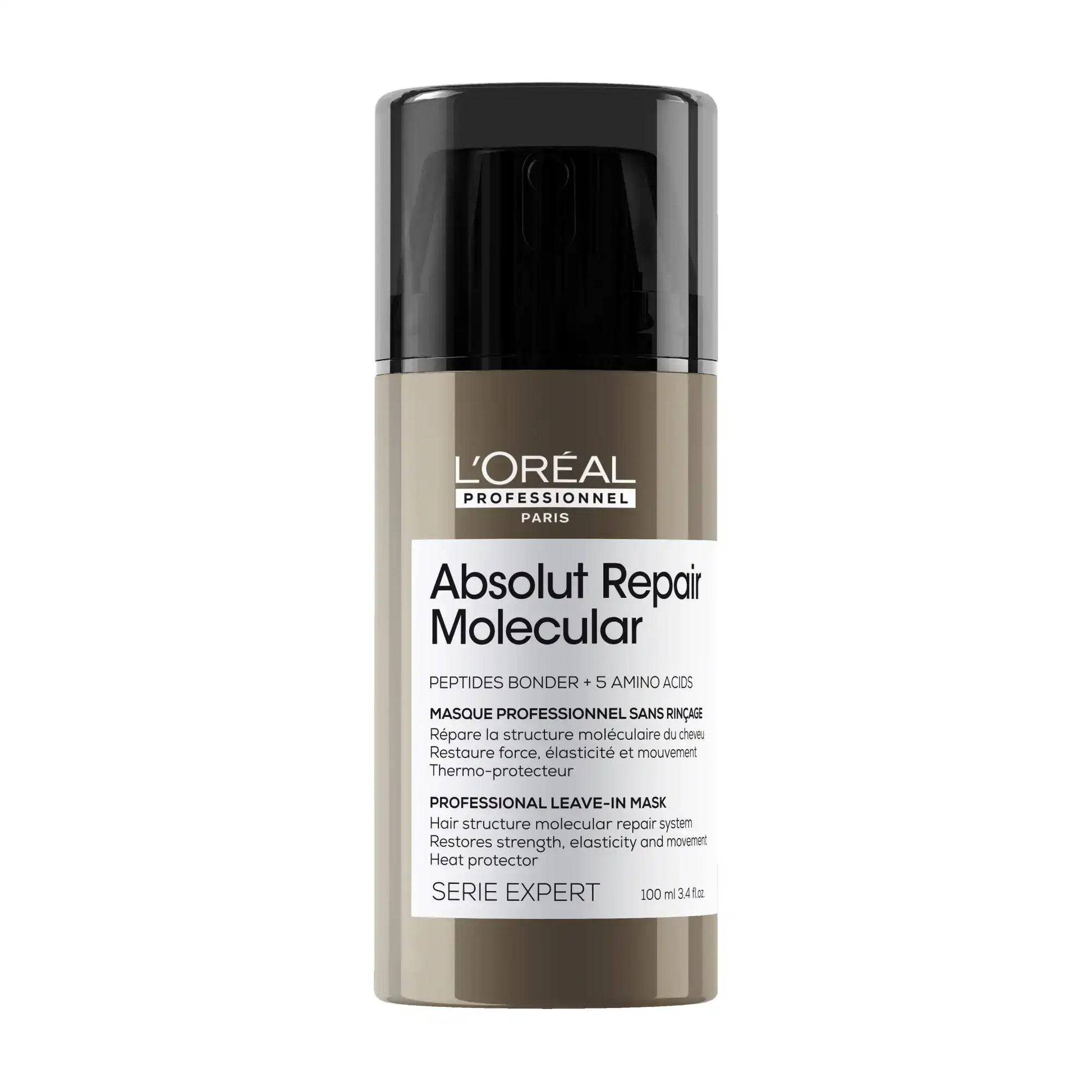 L'Oréal Professionnel Absolut Repair Molecular Leave In Mask 100ml — Mascarilla y tratamiento sin enjuague termoprotector Serie Expert hasta 230°C Majo Belleza Panamá