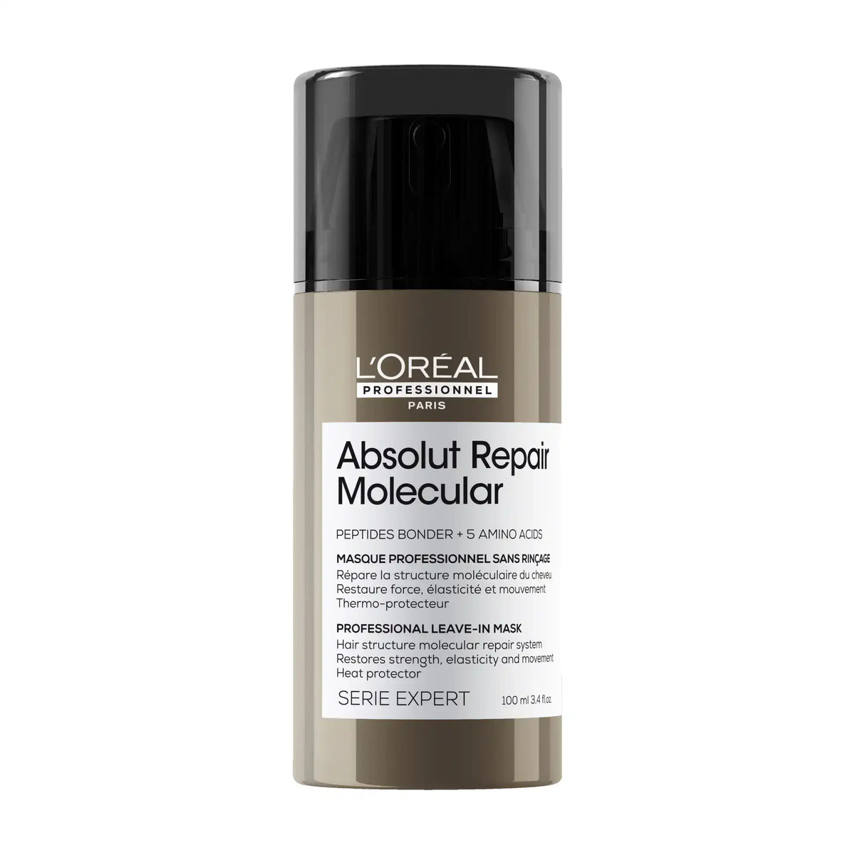 L'Oréal Professionnel Absolut Repair Molecular Leave In Mask 100ml — Mascarilla y tratamiento sin enjuague termoprotector Serie Expert hasta 230°C Majo Belleza Panamá