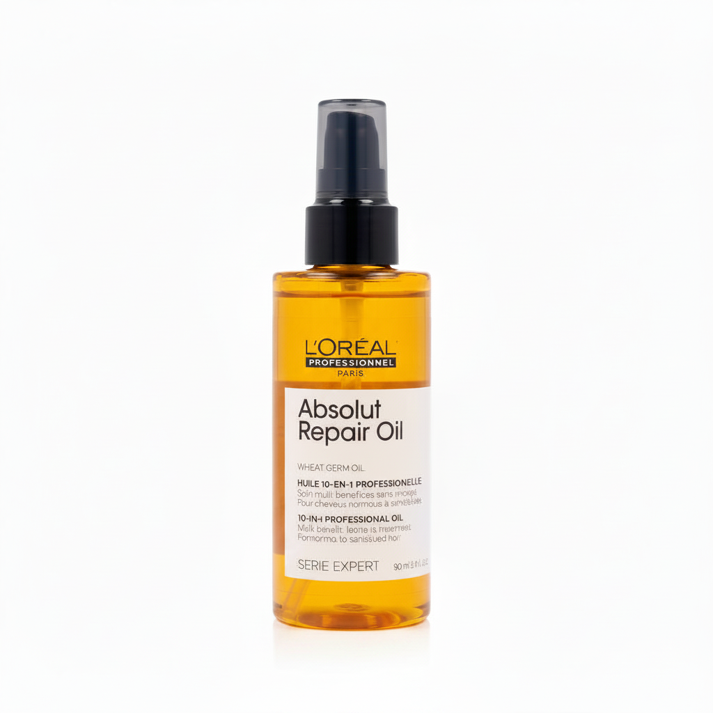 Aceite L'Oréal Absolut Repair Oil 10-en-1 90ml reparación capilar protección térmica 230°C cabello dañado Panamá