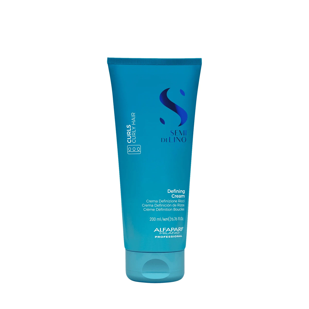 Alfaparf Semi di Lino Curls Defining Cream 200ml, crema para definir rizos, hidratar y controlar el frizz.