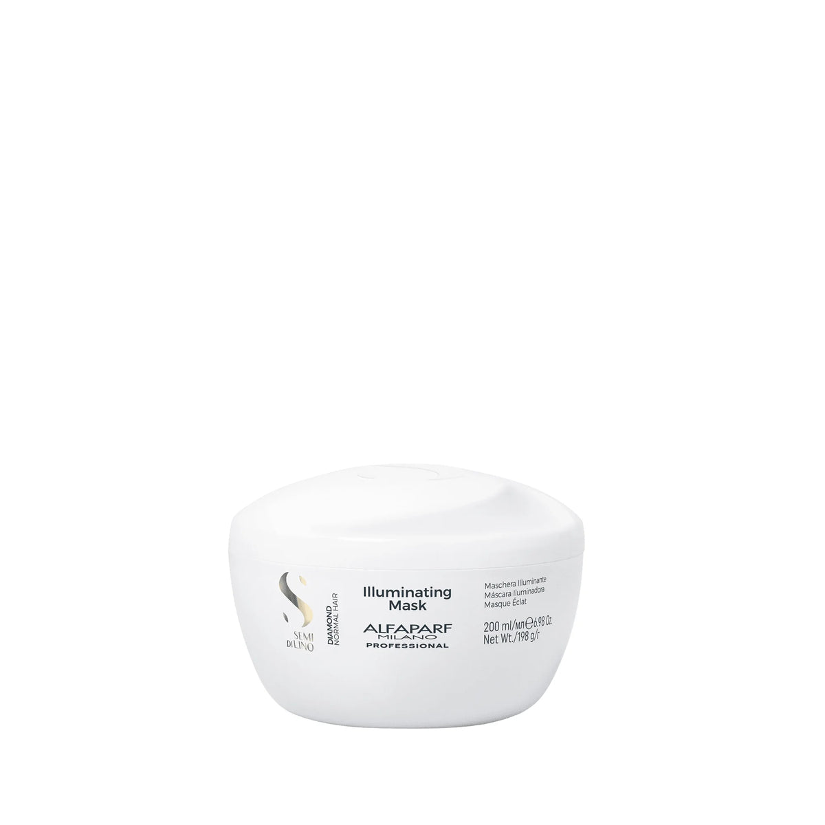 Alfaparf Semi di Lino Diamond Illuminating Mask 200 ml, mascarilla y tratamiento para aportar brillo y suavidad al cabello normal.