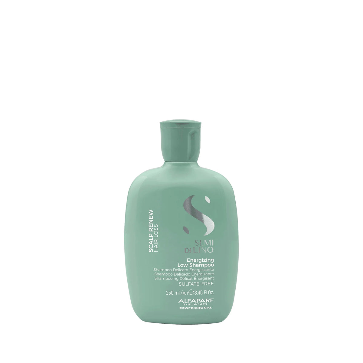 Alfaparf Semi di Lino Energizing Low Shampoo 250 ml, limpieza delicada y vitalidad para cabello débil con tendencia a la caída.