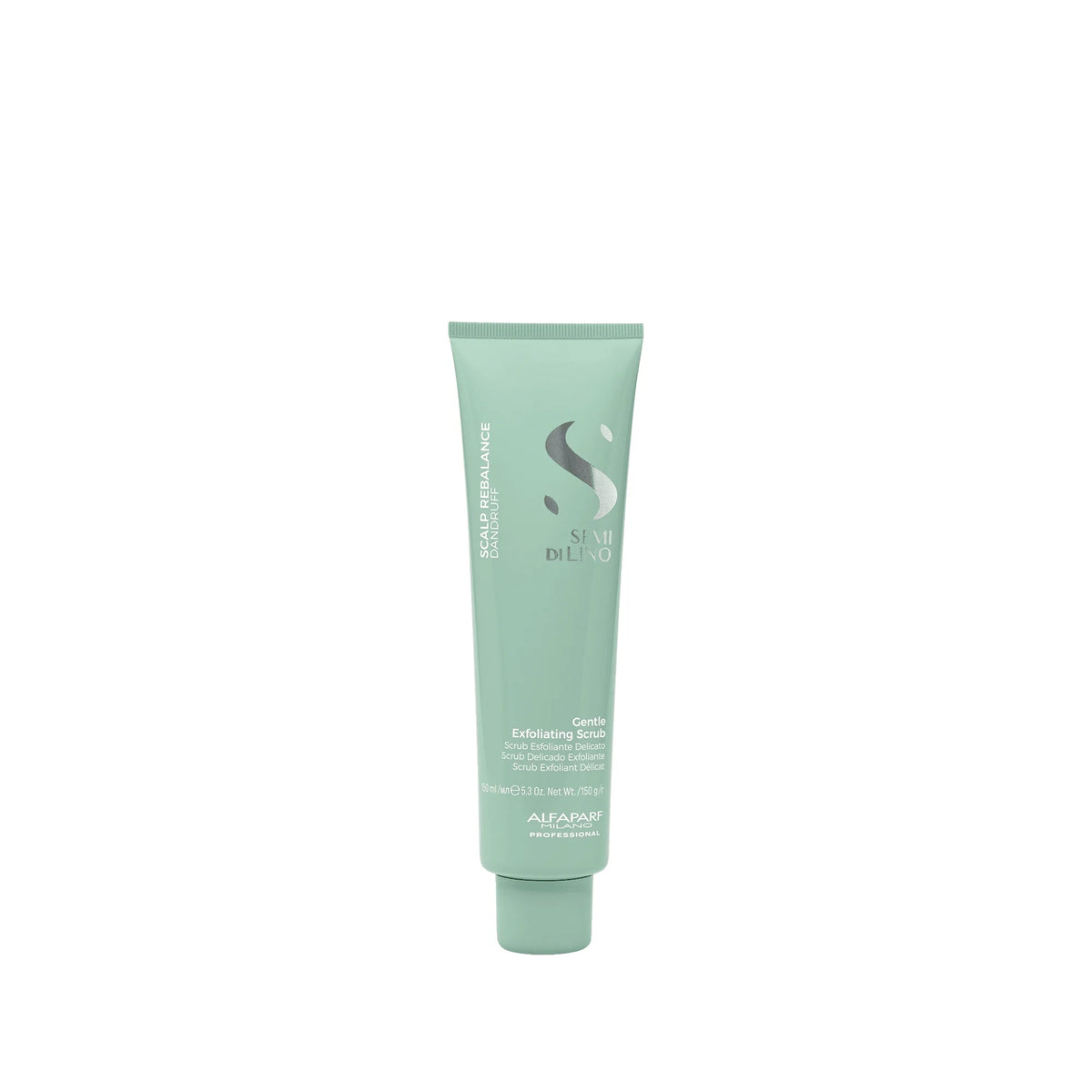 Alfaparf Semi di Lino Gentle Exfoliating Scrub 150 ml, exfoliante purificante para cuero cabelludo con caspa o exceso de grasa.