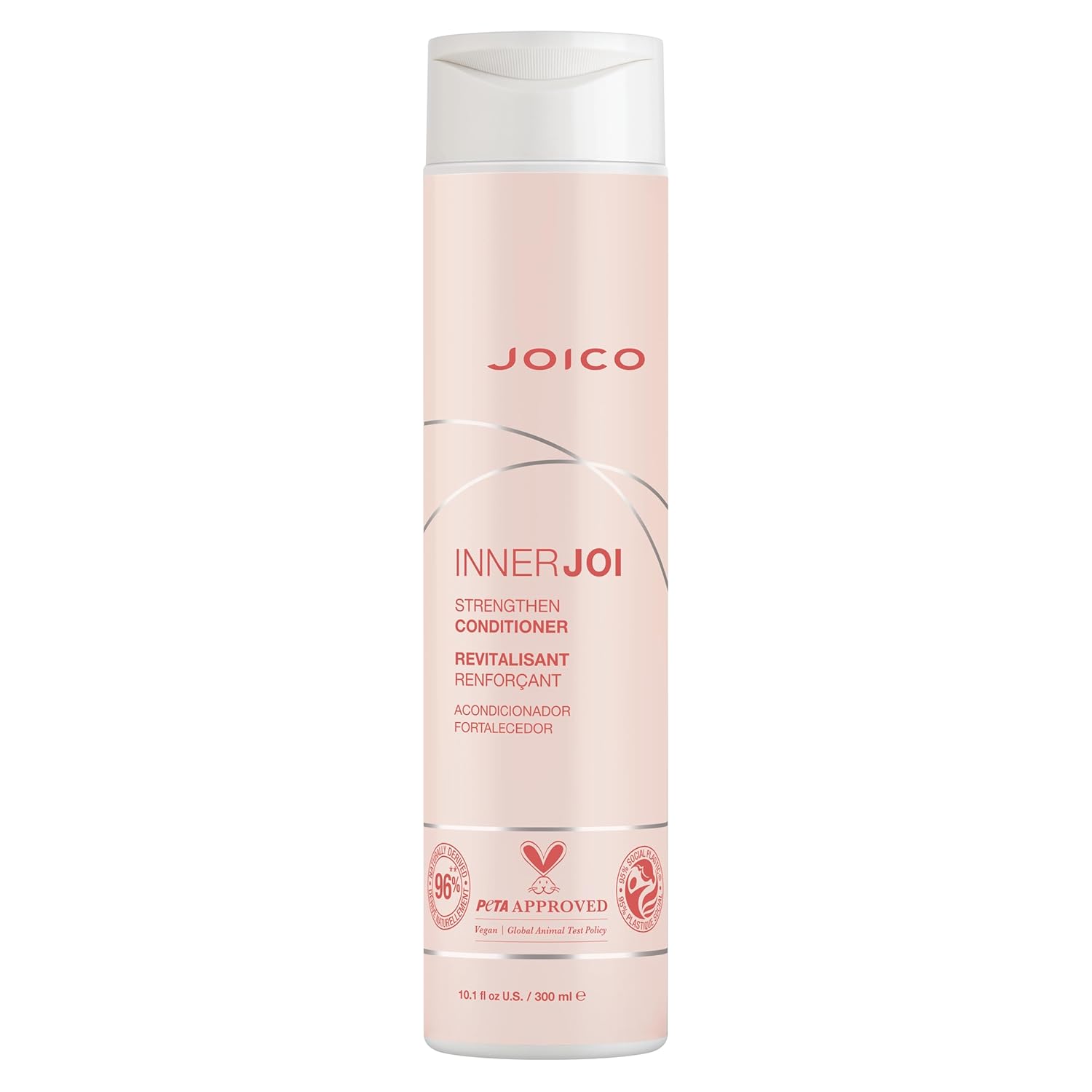 Joico InnerJoi Strengthening Conditioner 300ml — Acondicionador fortalecedor vegano con aceite de coco y Abisinia para cabello dañado Majo Belleza Panamá
