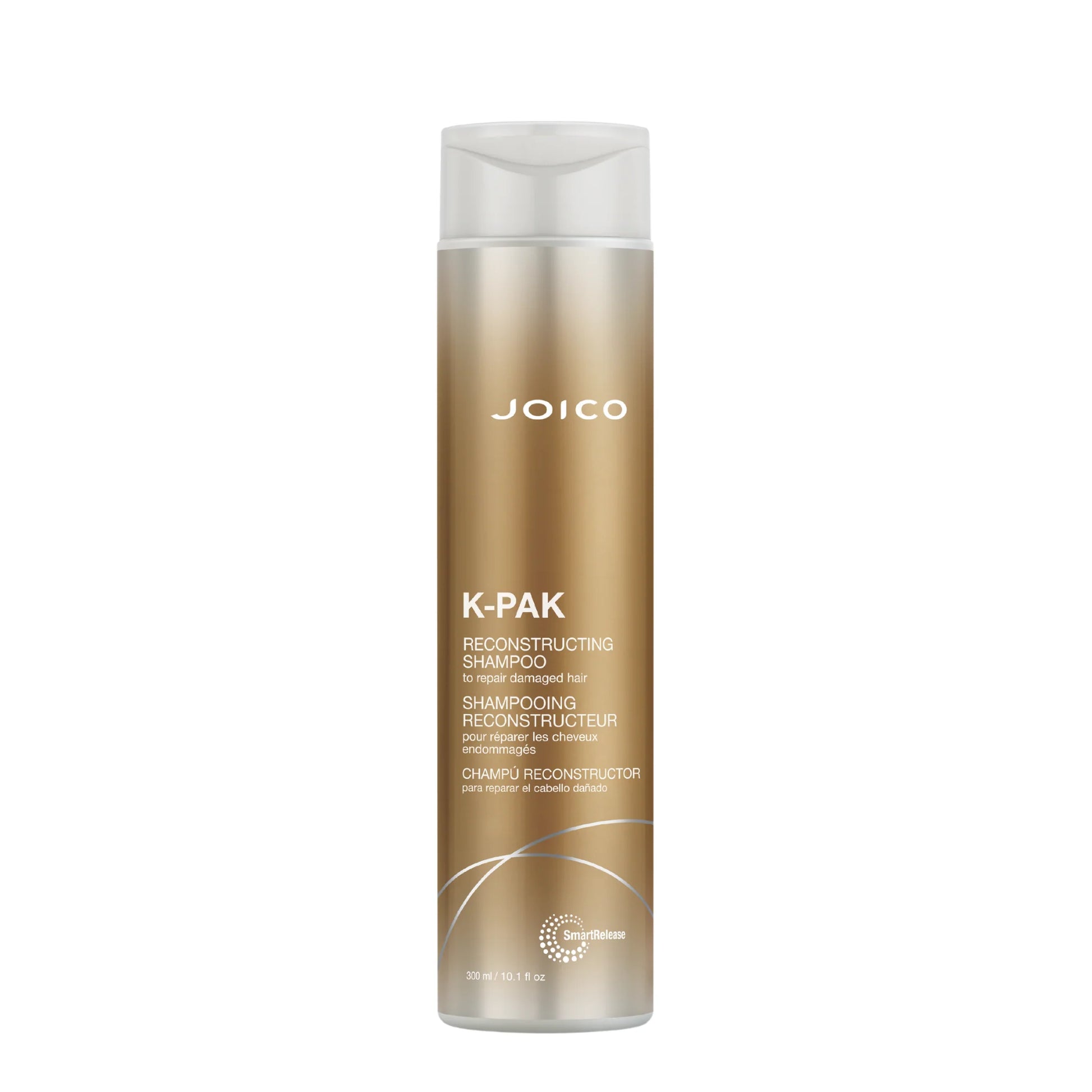 Joico K-Pak Reconstructing Shampoo 300ml — Champú reparador profesional con SmartRelease, queratina y aceite de rosa mosqueta para cabello dañado