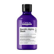 L'Oréal Professionnel Keratin Alpha Sleek Shampoo 300ml — Champú disciplinante anti-frizz Serie Expert sin sulfatos Panamá Majo Belleza