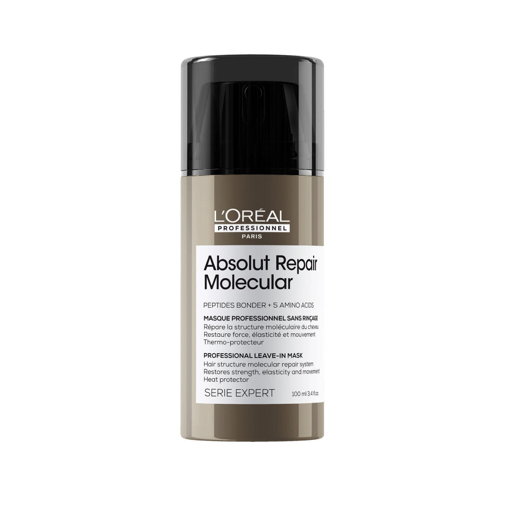 L'Oréal Absolut Repair Molecular Leave In Mask 100ml sin enjuague protección térmica 230°C cabello dañado Panamá