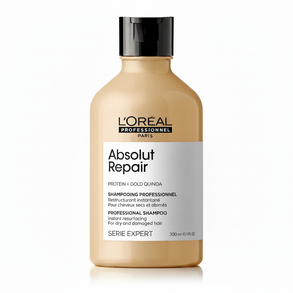 Shampoo L'Oréal Absolut Repair Quinoa 300ml repara fibra capilar dañada Panamá
