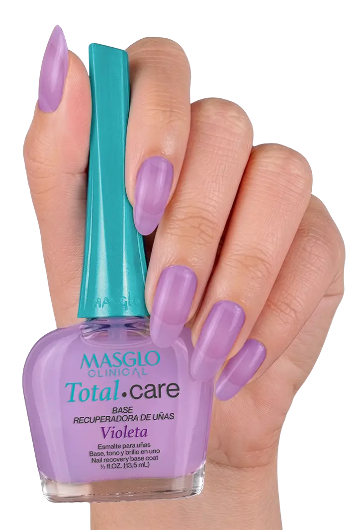 Masglo Clinical Total Care Violeta base de uñas para manicure Panama Majo Belleza