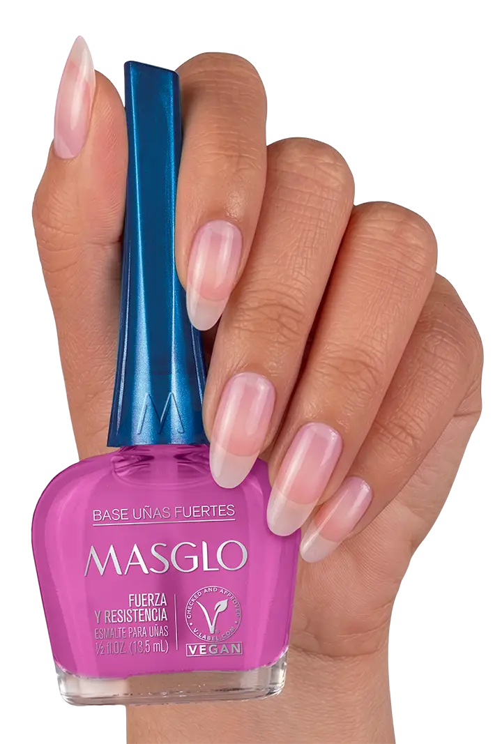 Masglo Vegan Base Unas Fuertes 13.5 ml — Base vegana para manicure y cuidado de unas Panama Majo Belleza
