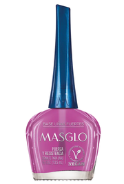 Masglo Vegan Base Unas Fuertes 13.5 ml — Base fortalecedora fuerza y resistencia para unas Panama Majo Belleza