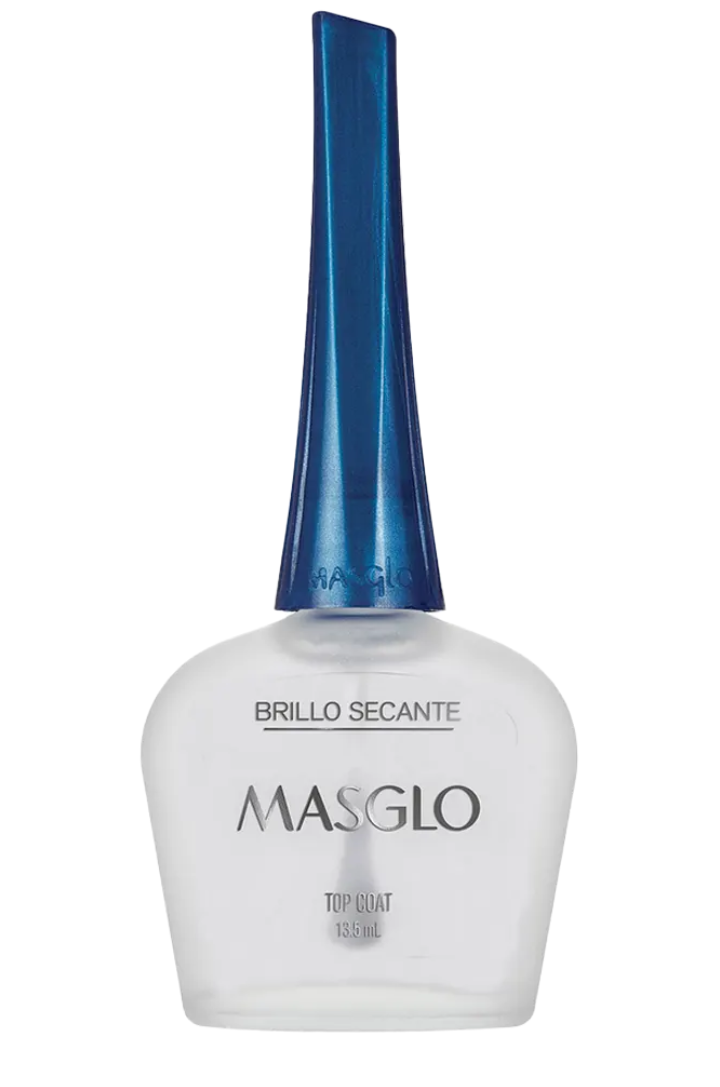 Masglo Vegan Brillo Secante 13.5 ml — Top Coat secado rapido y acabado brillante para manicure Panama Majo Belleza