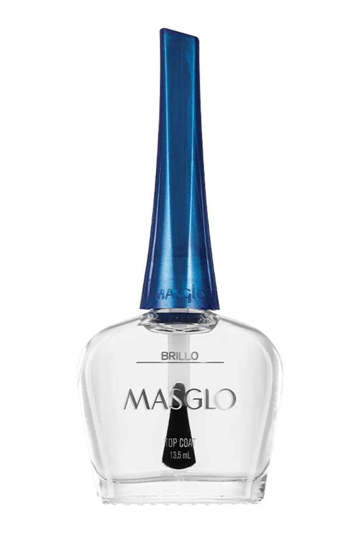 Masglo Vegan Brillo Top Coat 13.5 ml — Esmalte transparente de acabado brillante para manicure Panama Majo Belleza