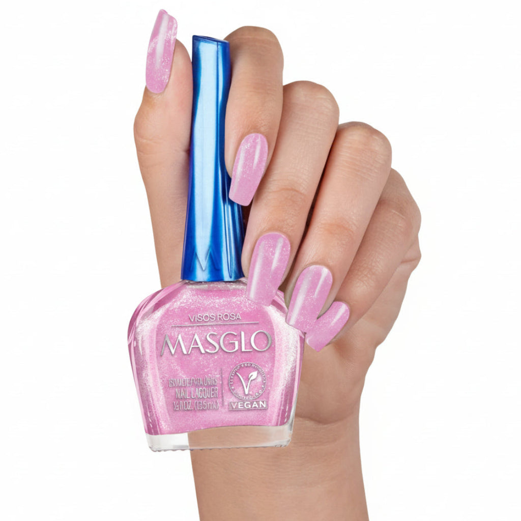 Masglo Vegan Visos Rosa 13.5 ml — Esmalte de unas para manicure Panama Majo Belleza
