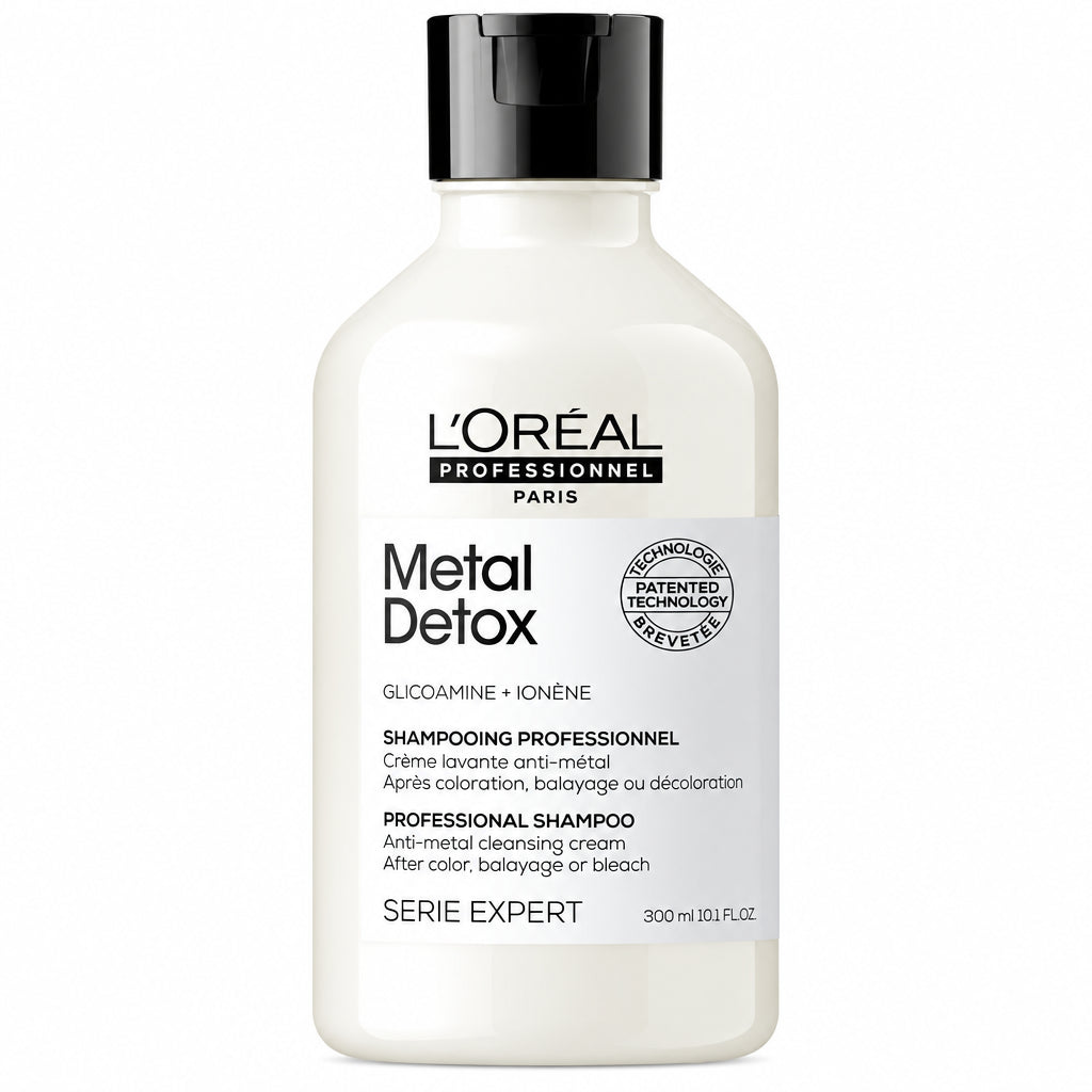 Loreal Professionnel Metal Detox Professional Shampoo 300ml, crema limpiadora anti-metal Serie Expert con Glicoamine e Ionene