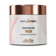 Texto alternativo: Mon Platin Hyloren Smoother Hair Mask 500ml, mascarilla con ácido hialurónico que aporta hidratación y suavidad al cabello alisado Majo Belleza Panamá.