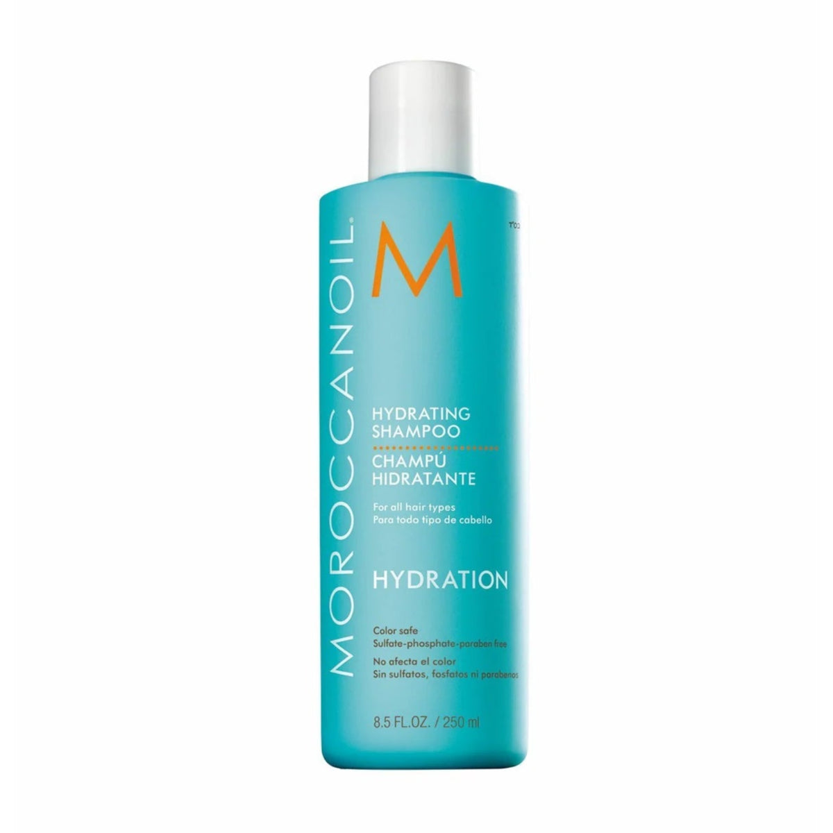 Moroccanoil Hydration Shampoo 250ml con aceite de argan, algas rojas y vitaminas A y E, shampoo hidratante para cabello normal y teñido, Majo Belleza Panama