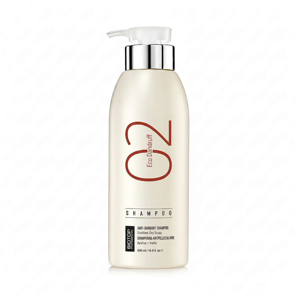 Shampú anticaspa Biotop 02 500ml control caspa cuero cabelludo Panamá
